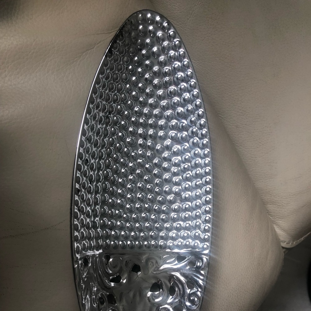 NWOT Decorative Italian Silver Oval Tray